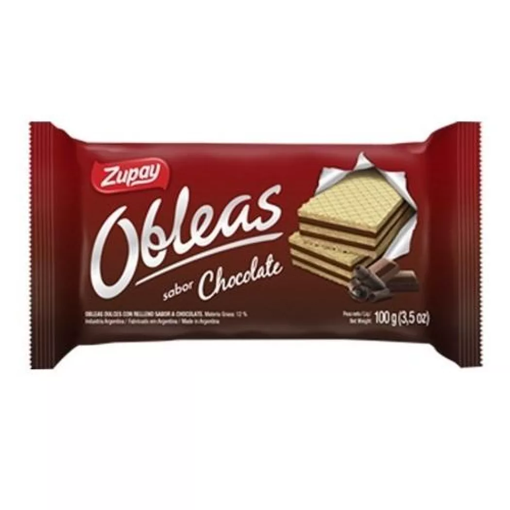 Obleas Zupay Sabor Chocolate 50g