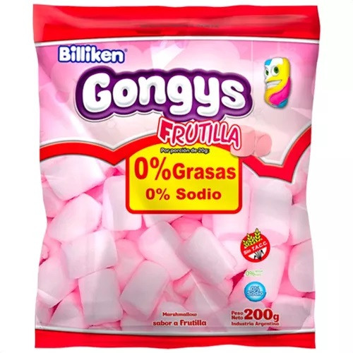Malvaviscos Billiken Gongys Frutilla 200gr