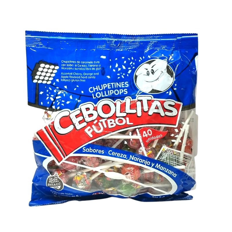 Chupetines Cebollitas Fútbol 40 unidades 240gr