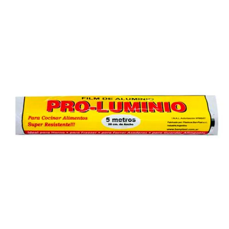 FILM DE ALUMINIO PRO-LUMINIO 5 METROS 28 CM DE ANCHO