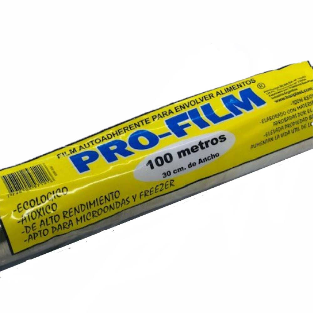 FILM AUTOADHERENTE PARA ENVOLVER ALIMENTOS PRO-FILM 100 METROS x 30 CM DE ANCHO