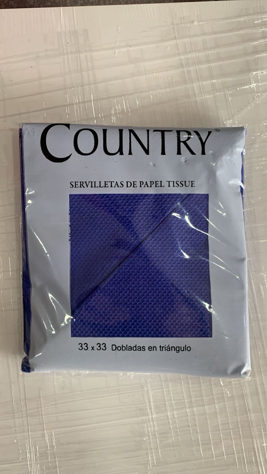 SERVILLETAS COLOR AZUL 33x33 20 UNIDADES