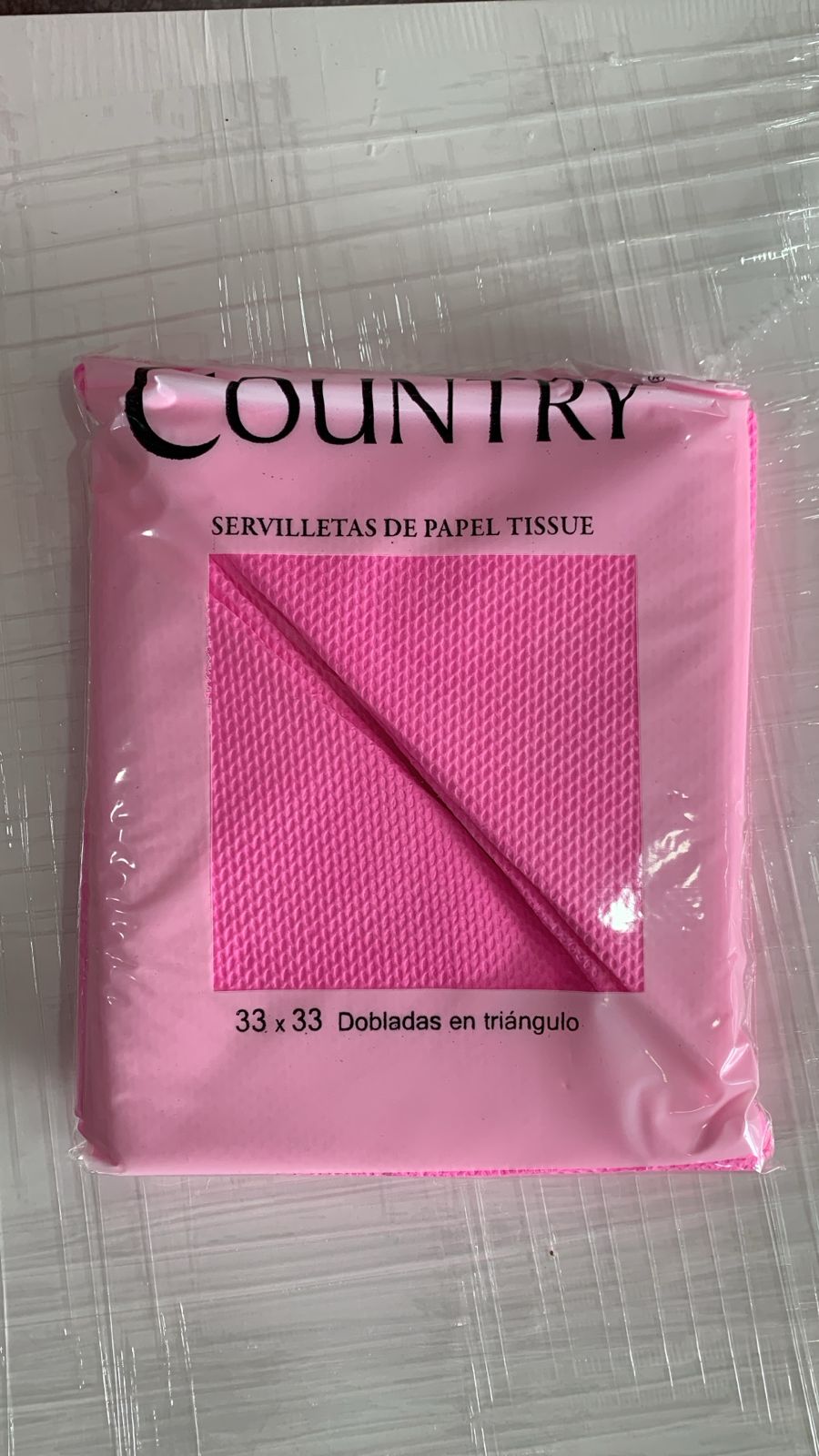 SERVILLETAS COLOR ROSA 33x33 20 UNIDADES