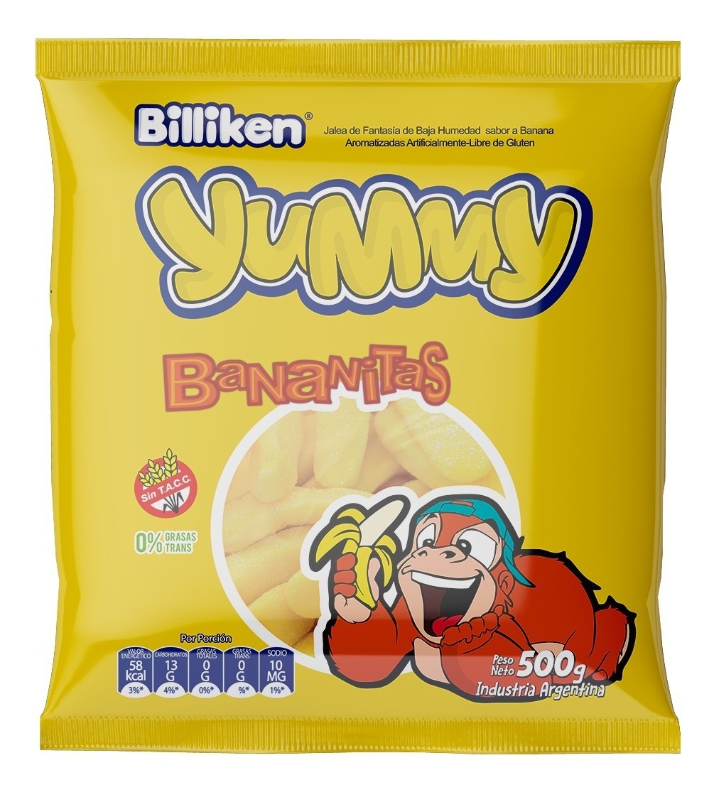 GOMITAS YUMMY BILLIKEN BANANITAS 500 GR