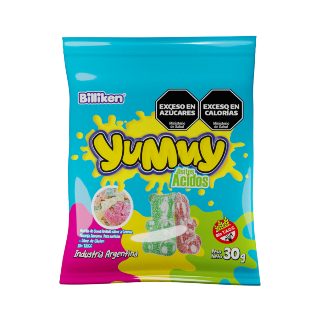 GOMITAS YUMMY OSITOS ÁCIDOS BILLIKEN 500 GR