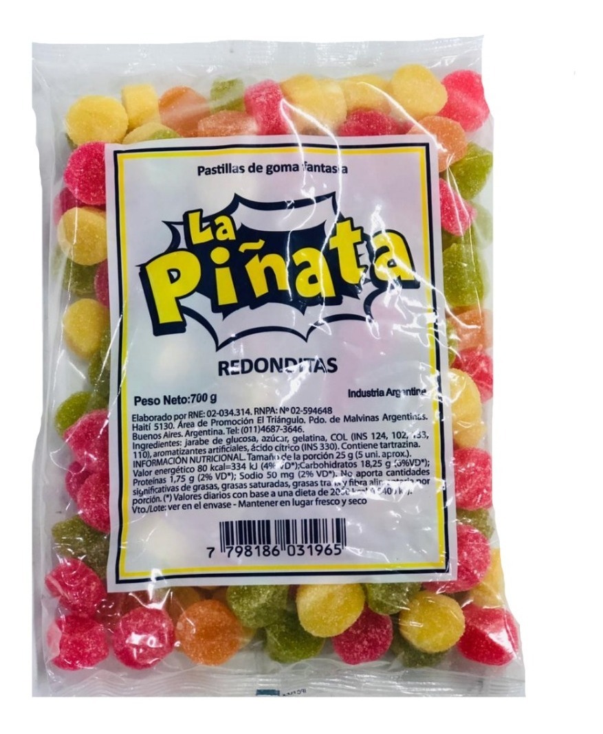 GOMITAS LA PIÑATA REDONDITAS 700 GR