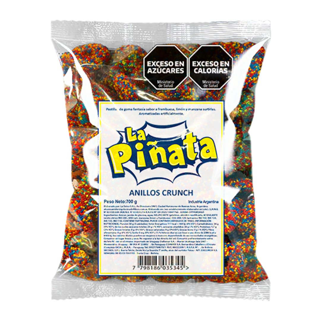 GOMITAS LA PIÑATA ANILLOS CRUNCH 700 GR