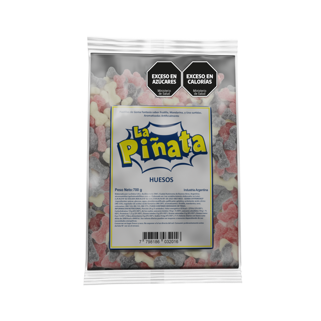 GOMITAS LA PIÑATA HUESOS 700 GR