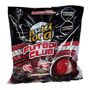 CHUPETINES BOLA LOCA FUTBOL CLUB ROJO-BLANCO 386 GR 24 UNIDADES