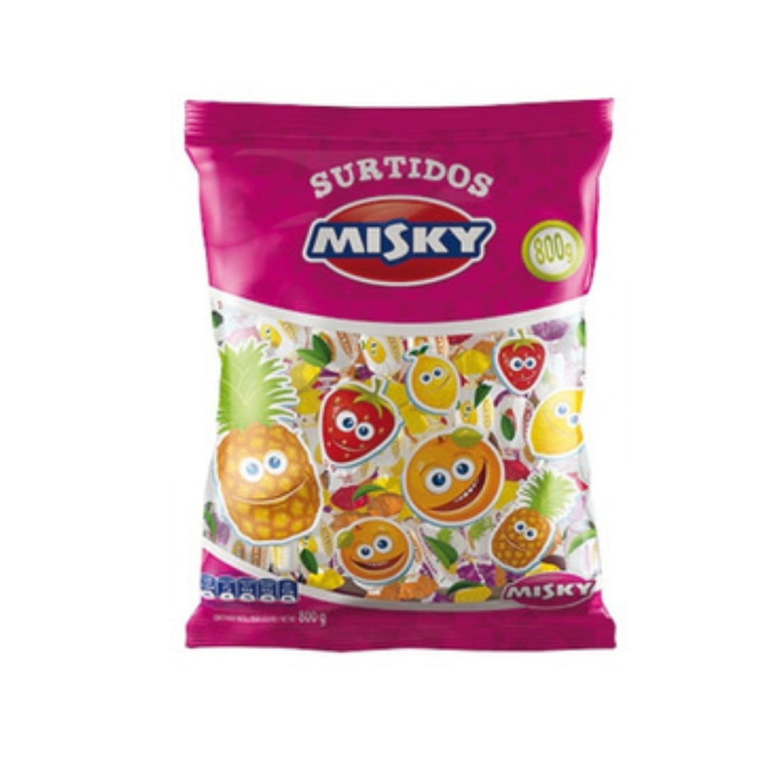 CARAMELOS MASTICABLES MISKY SURTIDOS 800 GR