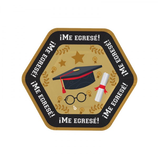 PLATO EGRESADOS HEXA CHICO x10