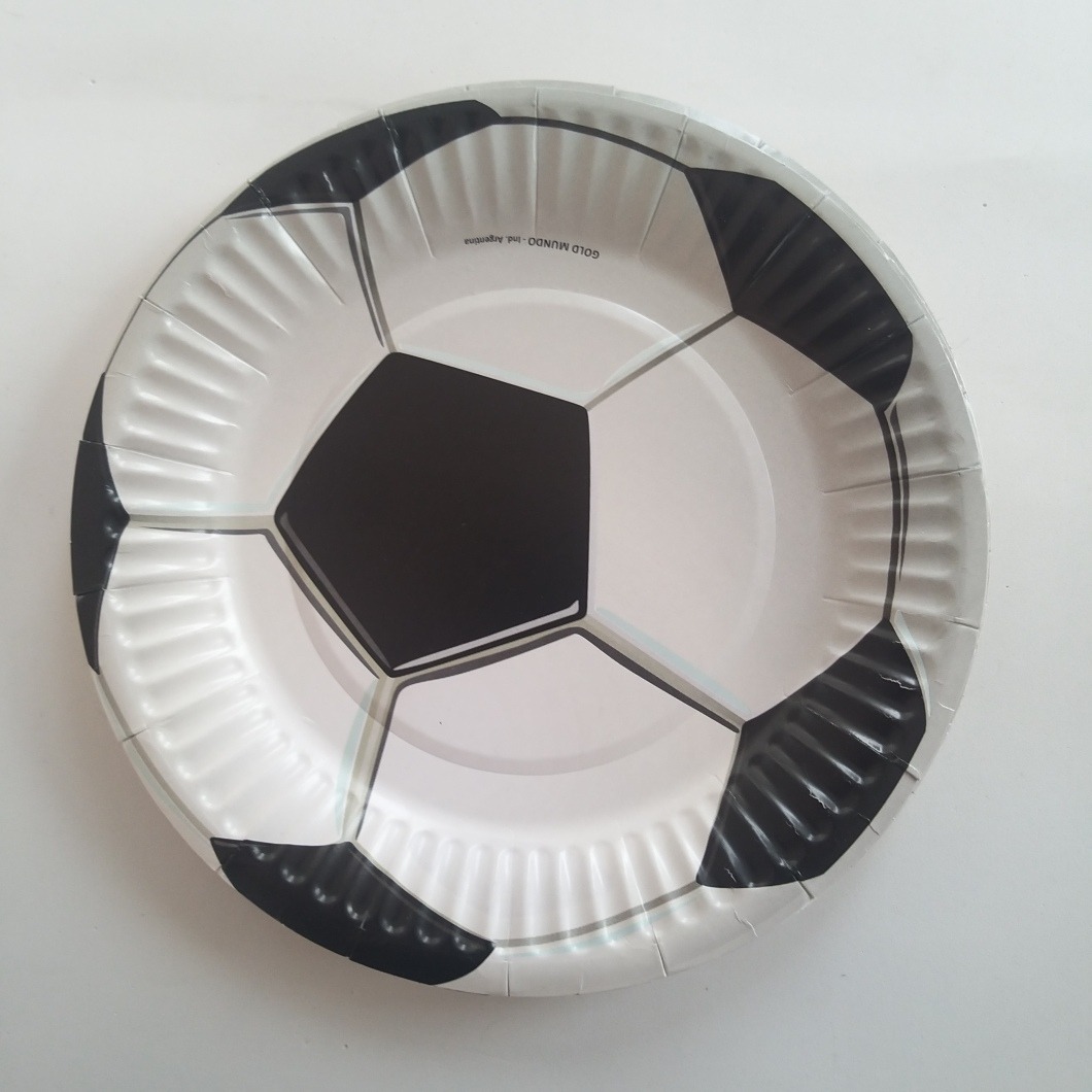 PLATO REDONDO PELOTA DE FÚTBOL x8