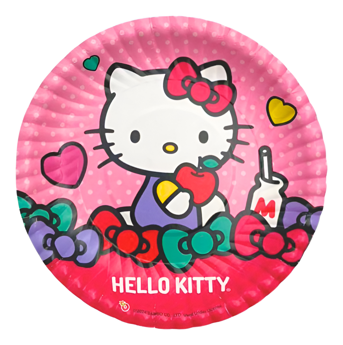 PLATO REDONDO HELLO KITTY x8