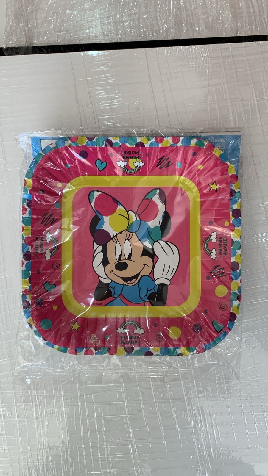 PLATO CUADRADO MINNIE MOUSE x8