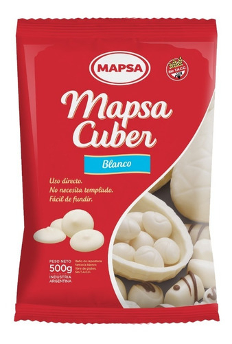 CHOCOLATE MAPSACUBER BLANCO 500 GR