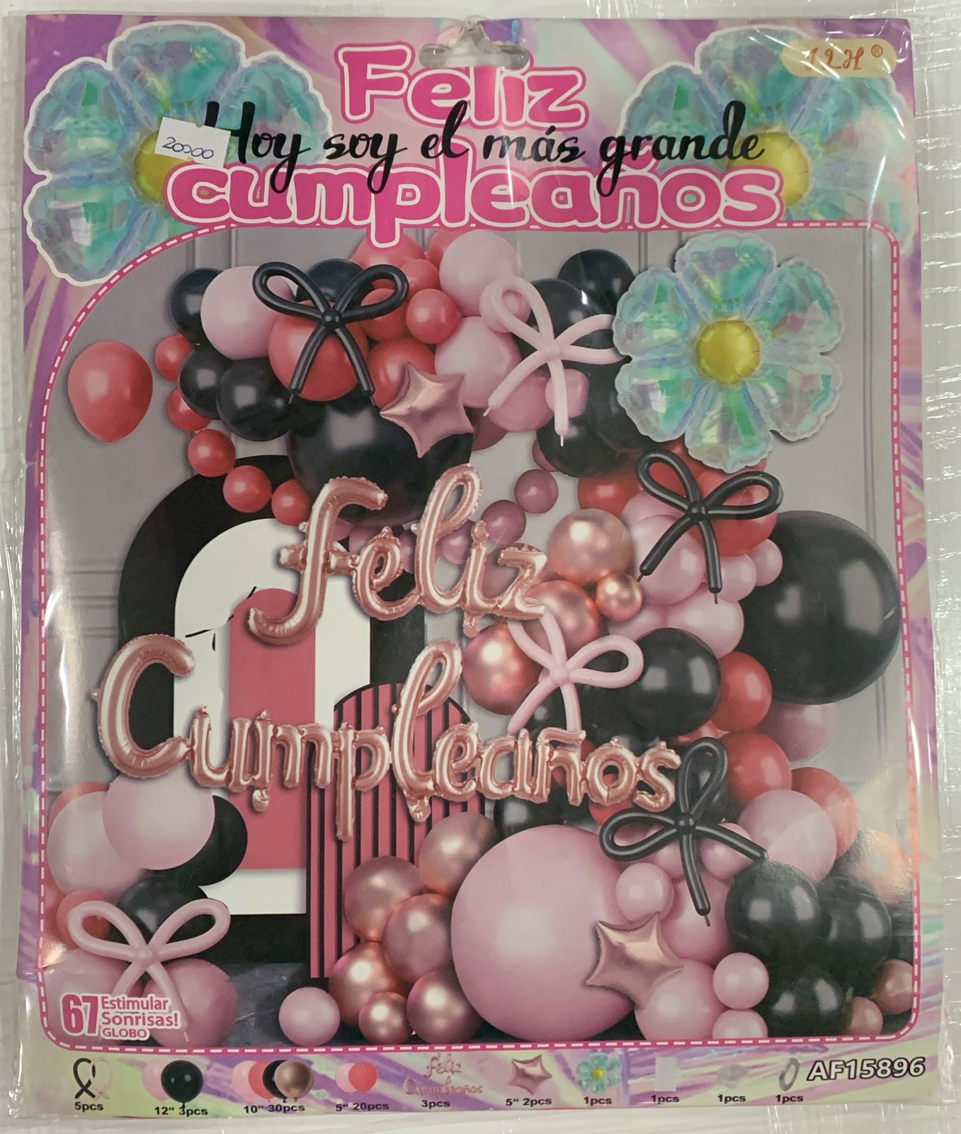 SET FELIZ CUMPLEAÑOS HOY SOY EL MÁS GRANDE 67 PCS