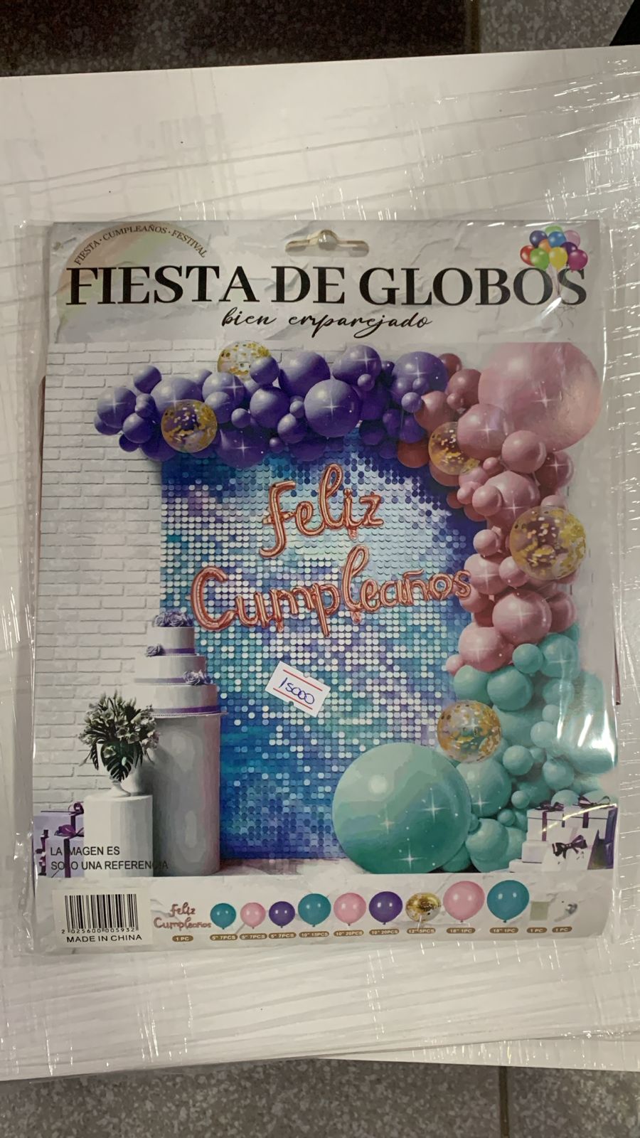 SET FIESTA DE GLOBOS BIEN EMPAREJADO
