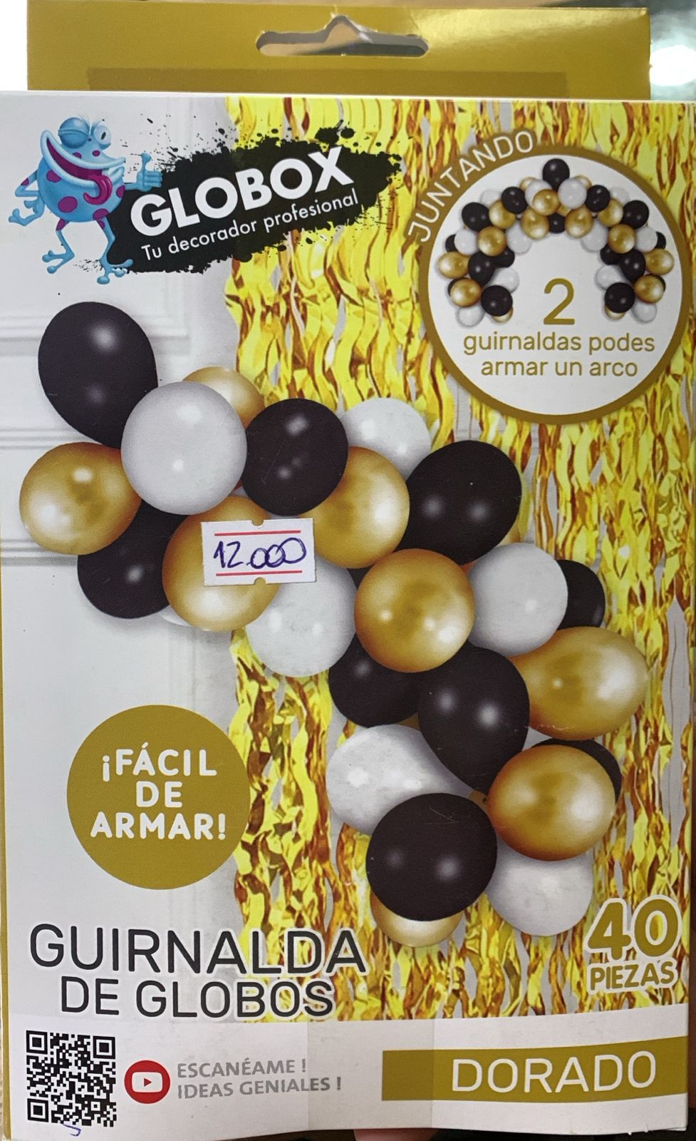 GUIRNALDA DE GLOBOS GLOBOX DORADO