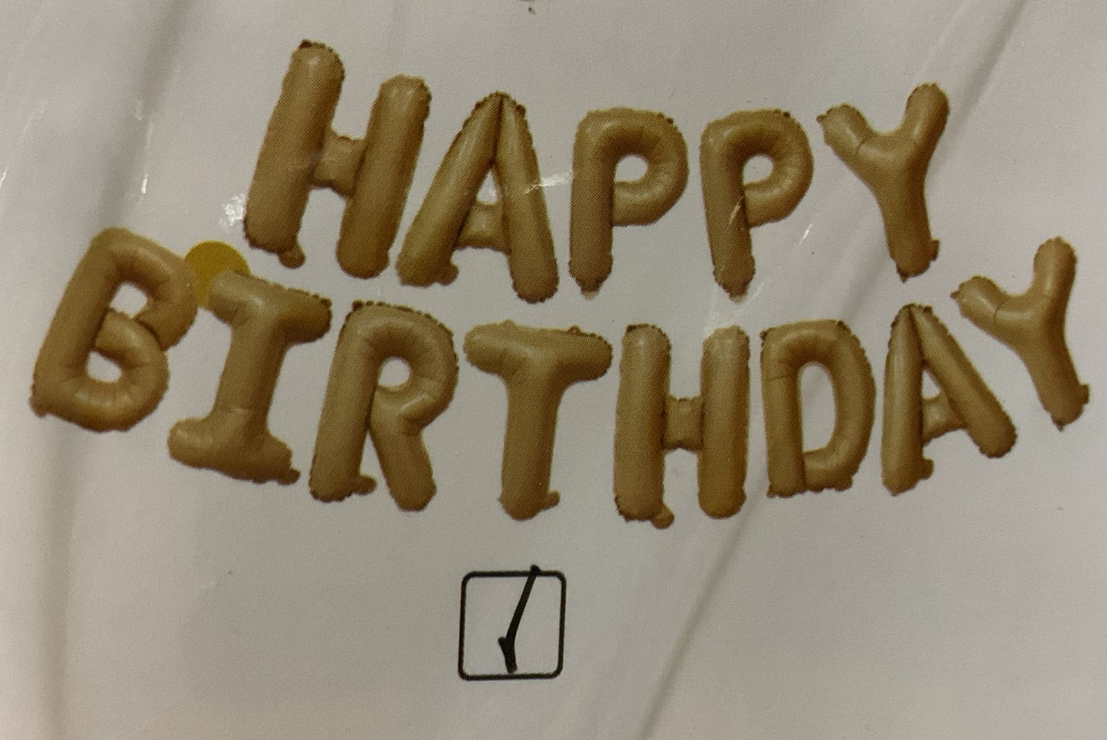 GLOBO FRASE HAPPY BIRTHDAY CARAMEL NUDE