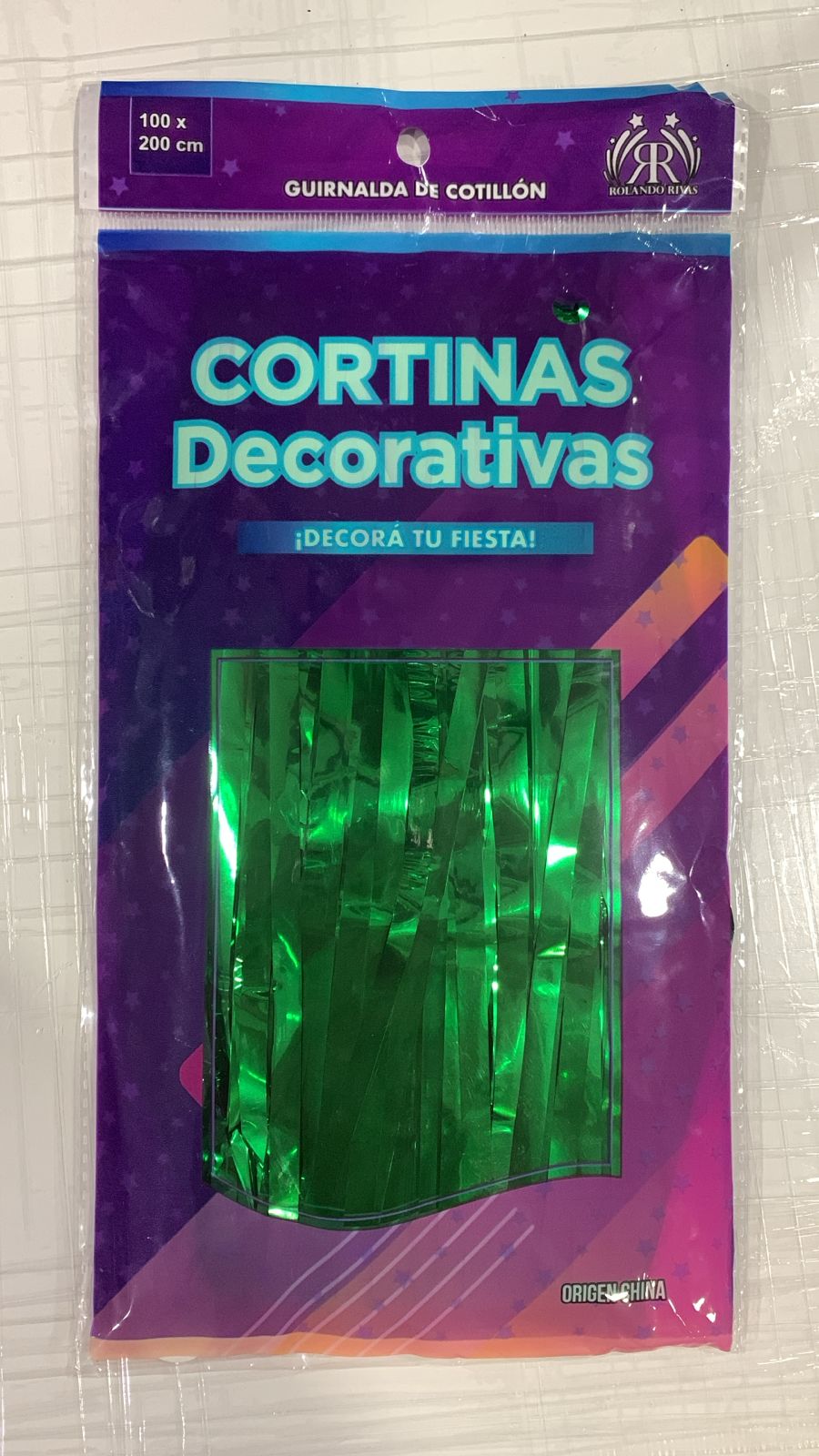 CORTINA METALIZADA VERDE