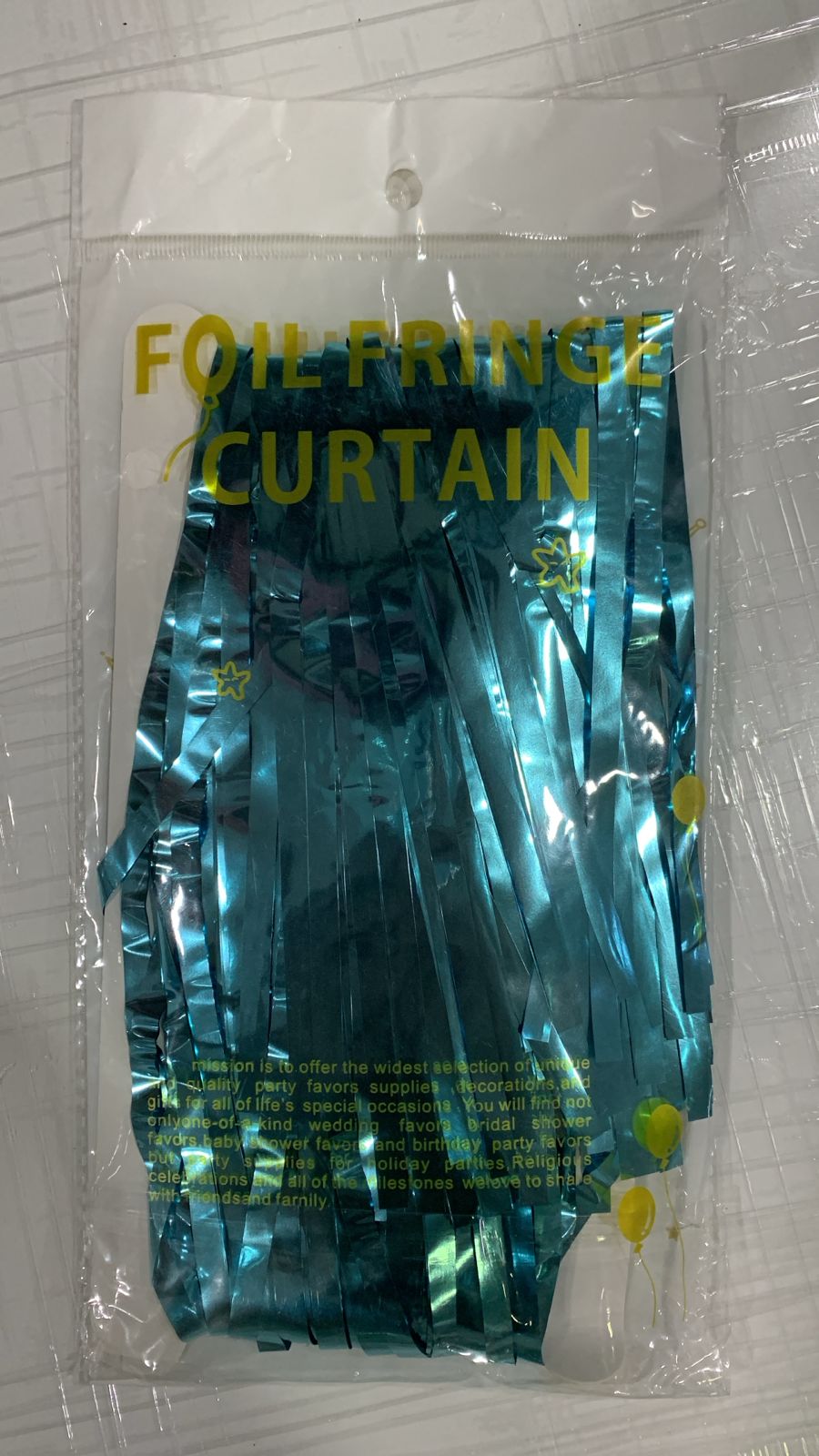 CORTINA METALIZADA CELESTE