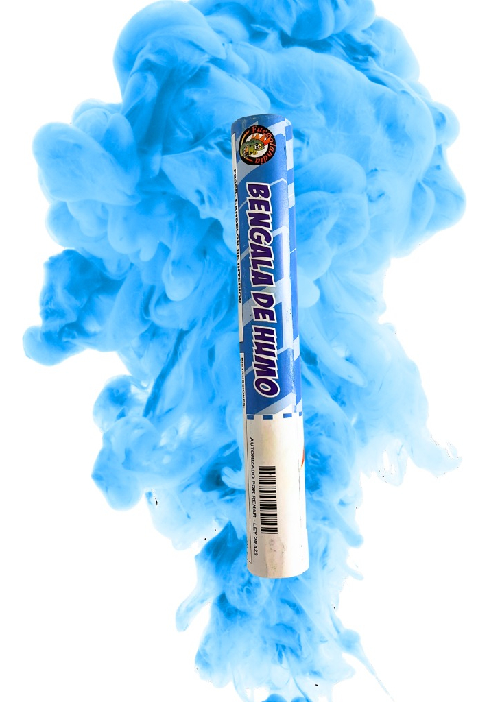 BENGALA DE HUMO FUEGOLANDIA COLOR CELESTE