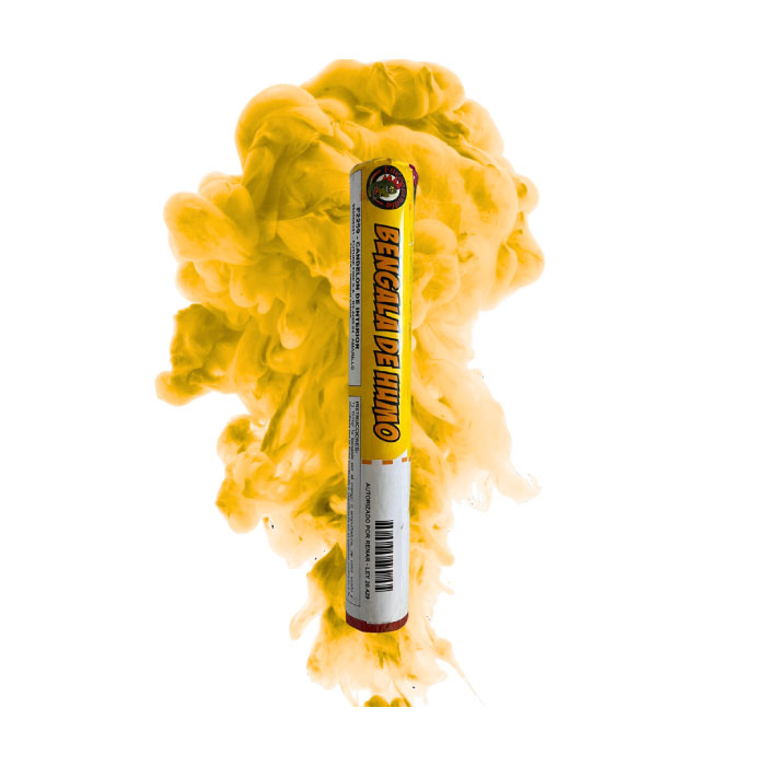 BENGALA DE HUMO FUEGOLANDIA COLOR AMARILLO