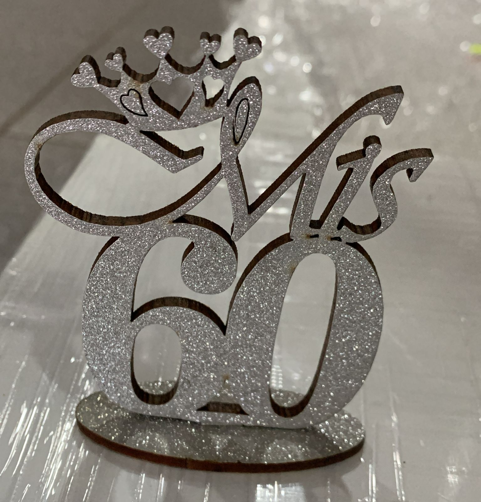 SOUVENIR MIS 60 AÑOS PLATEADO