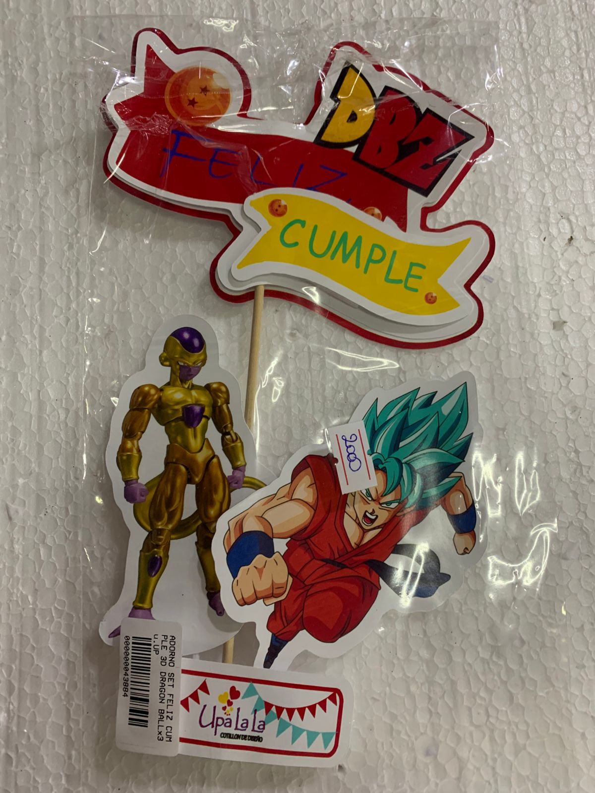ADORNO PINCHE FELIZ CUMPLE DRAGON BALL Z