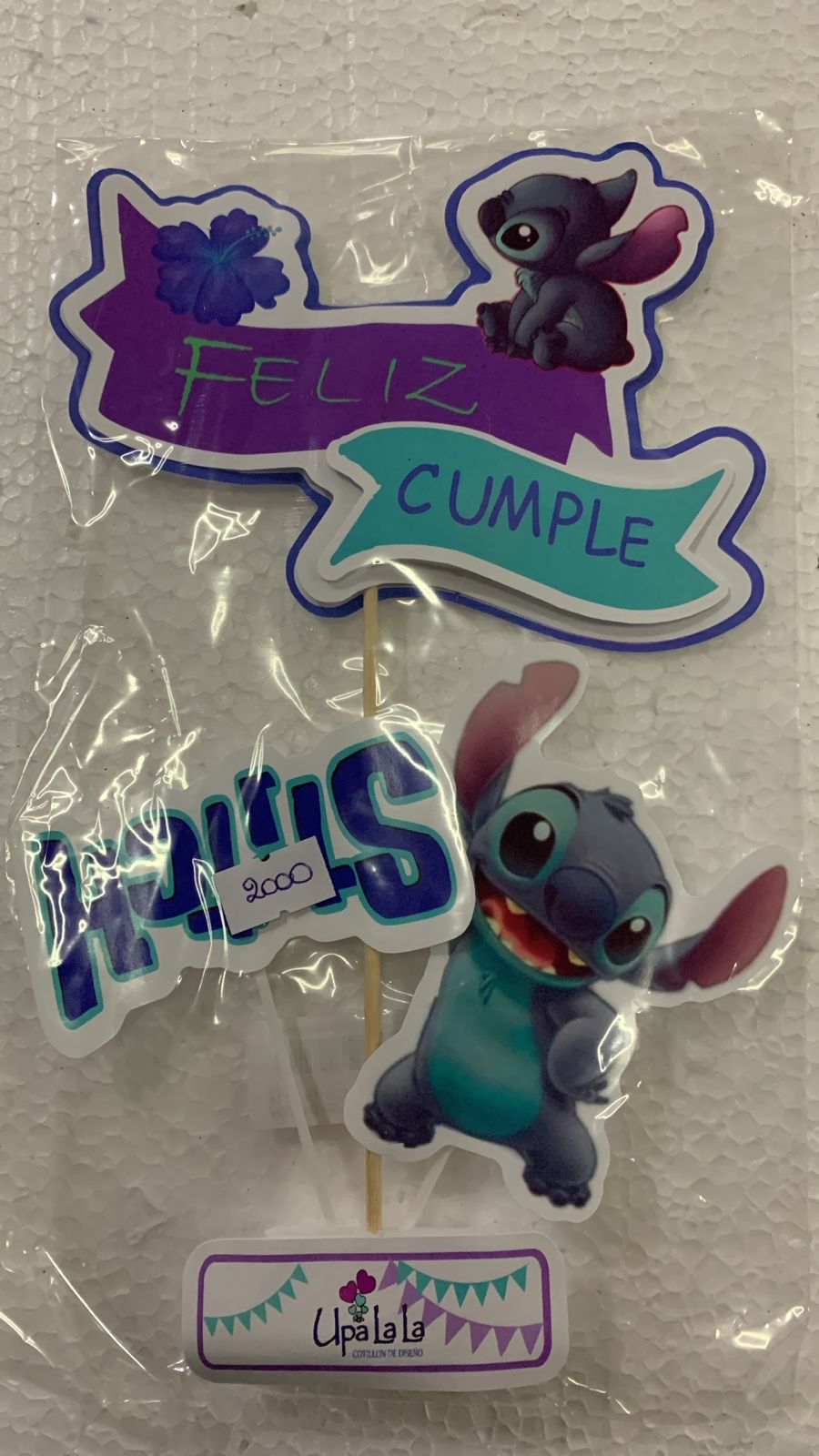 ADORNO PINCHE FELIZ CUMPLE STITCH