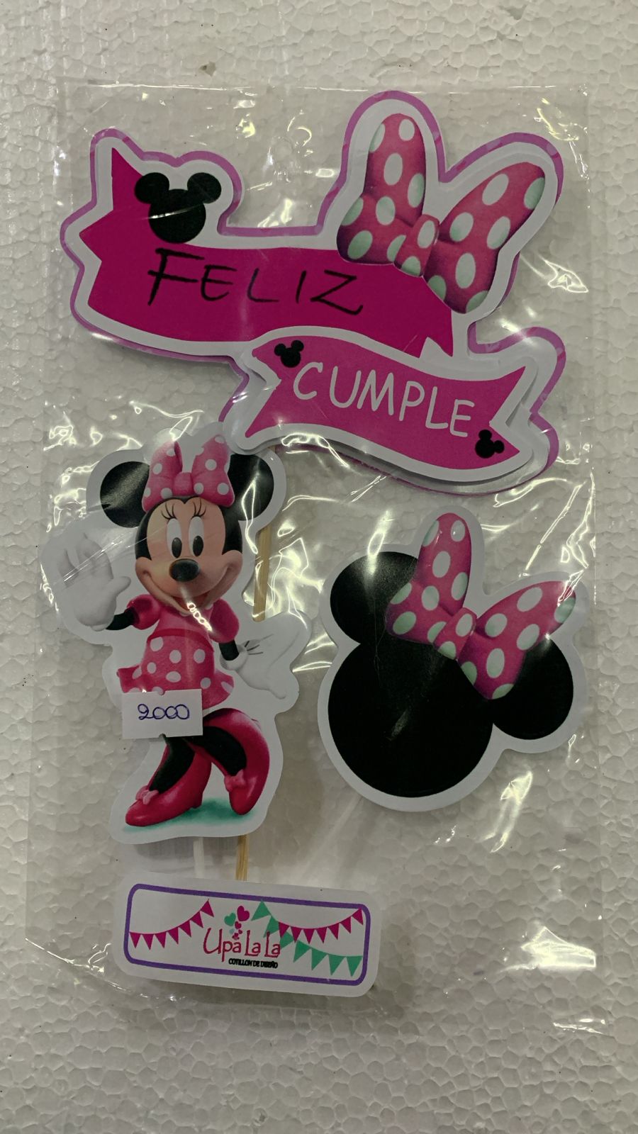ADORNO PINCHE FELIZ CUMPLE MINNIE MOUSE