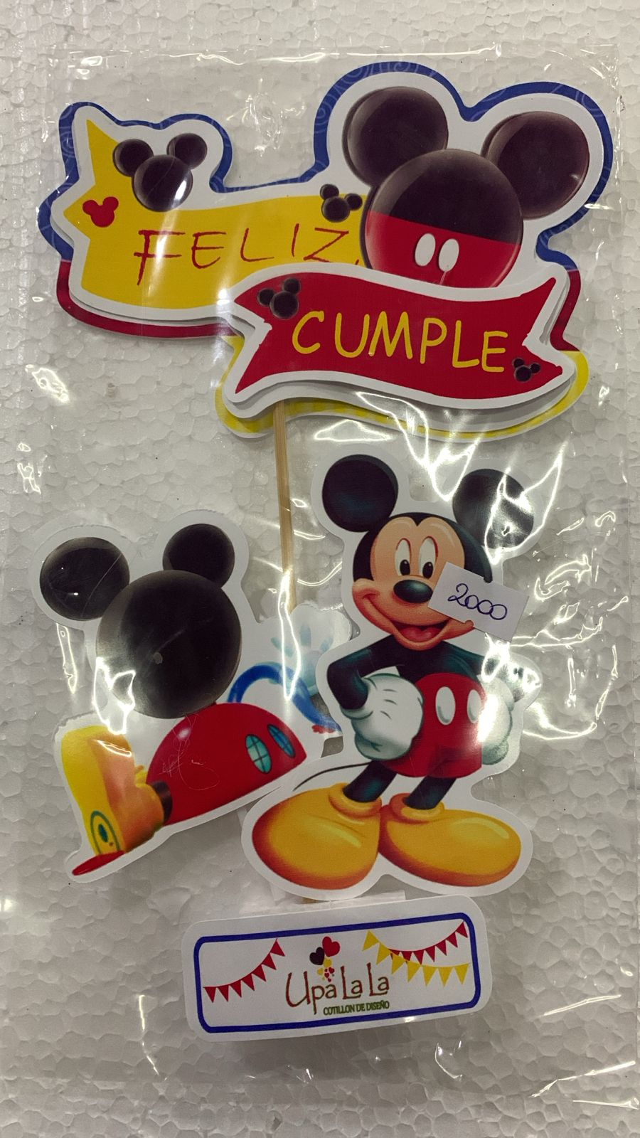 ADORNO PINCHE FELIZ CUMPLE MICKEY MOUSE