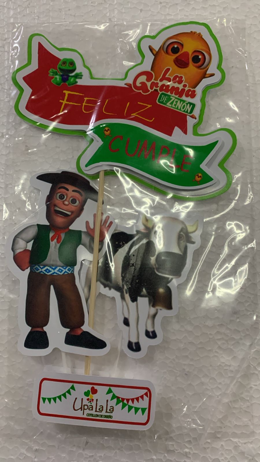 ADORNO PINCHE FELIZ CUMPLE LA GRANJA