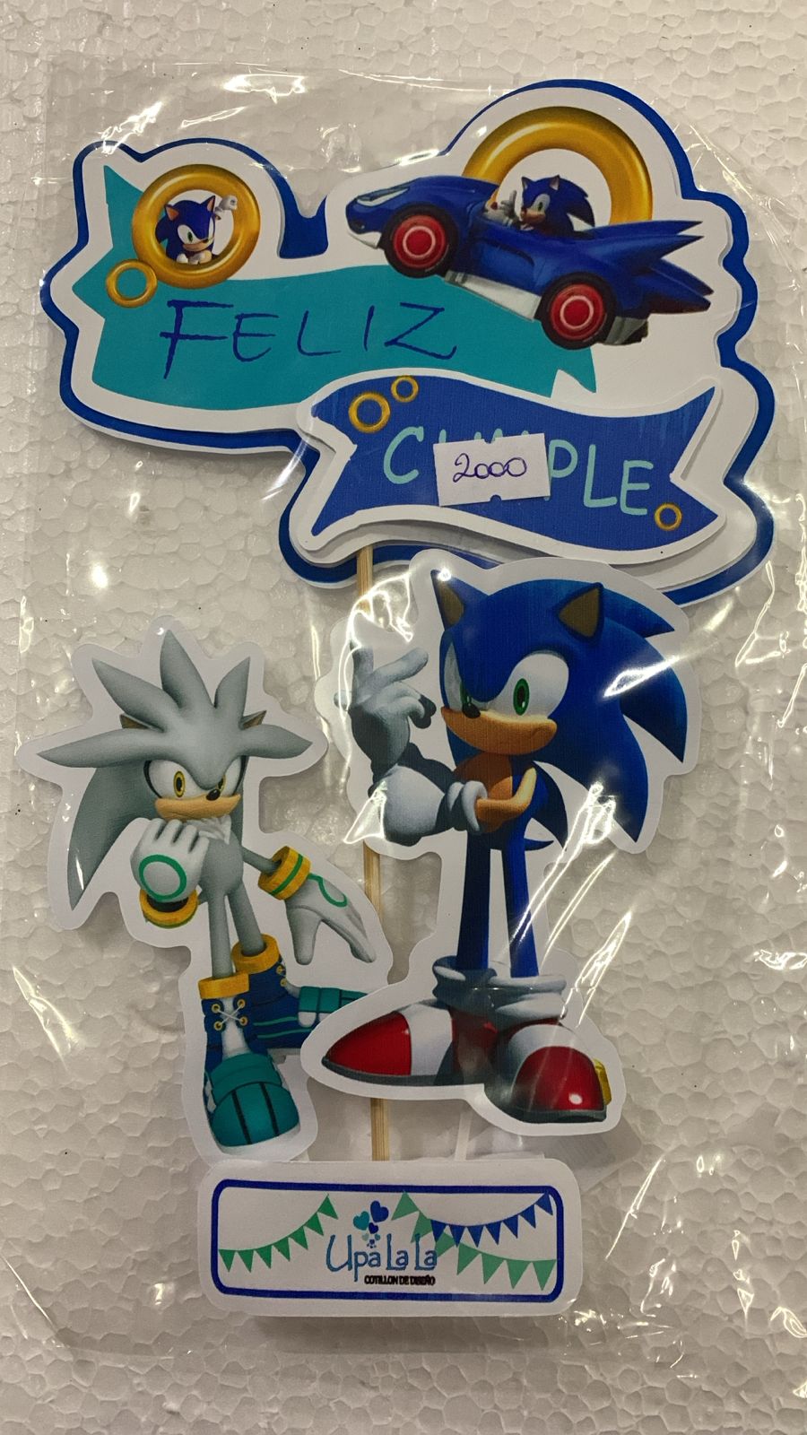 ADORNO PINCHE FELIZ CUMPLE SONIC