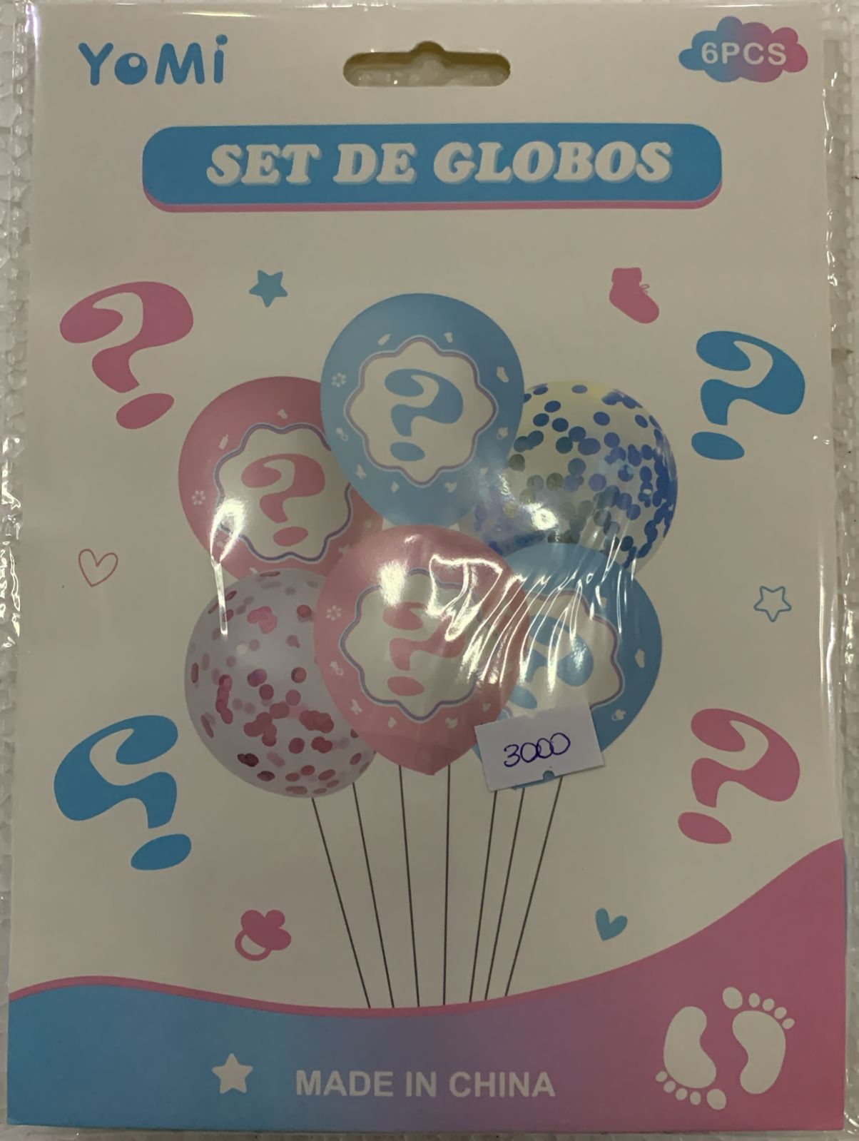 KIT GLOBOS BABY REVELACIÓN DE GÉNERO 6 PIEZAS