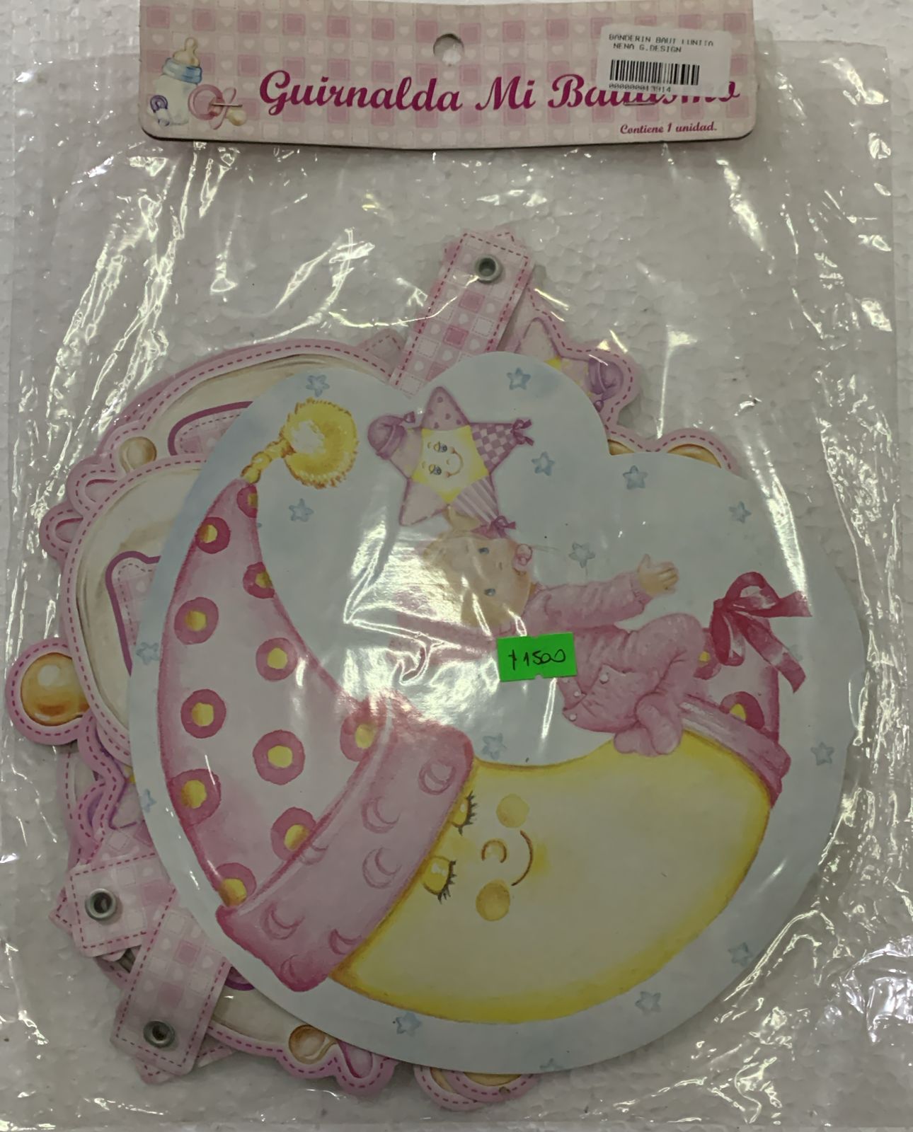 GUIRNALDA MI BAUTISMO COLOR ROSA