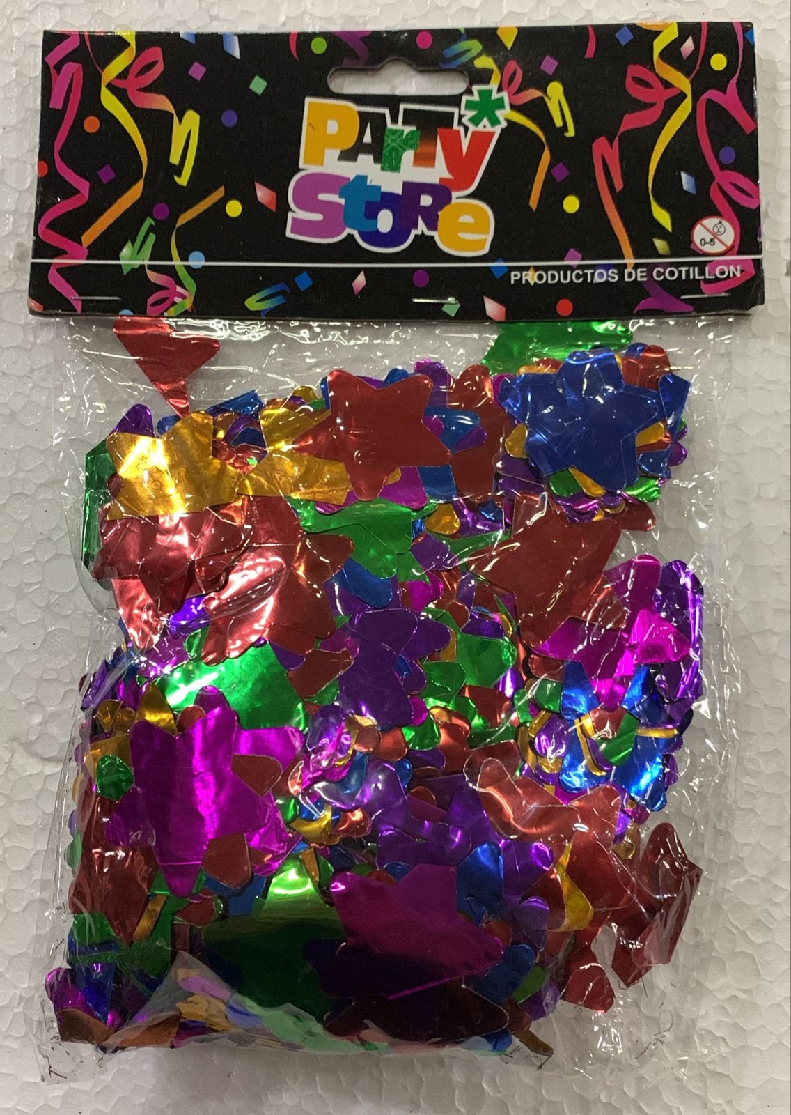 CONFETTI ESTRELLAS METALIZADAS DE COLORES 50 GR