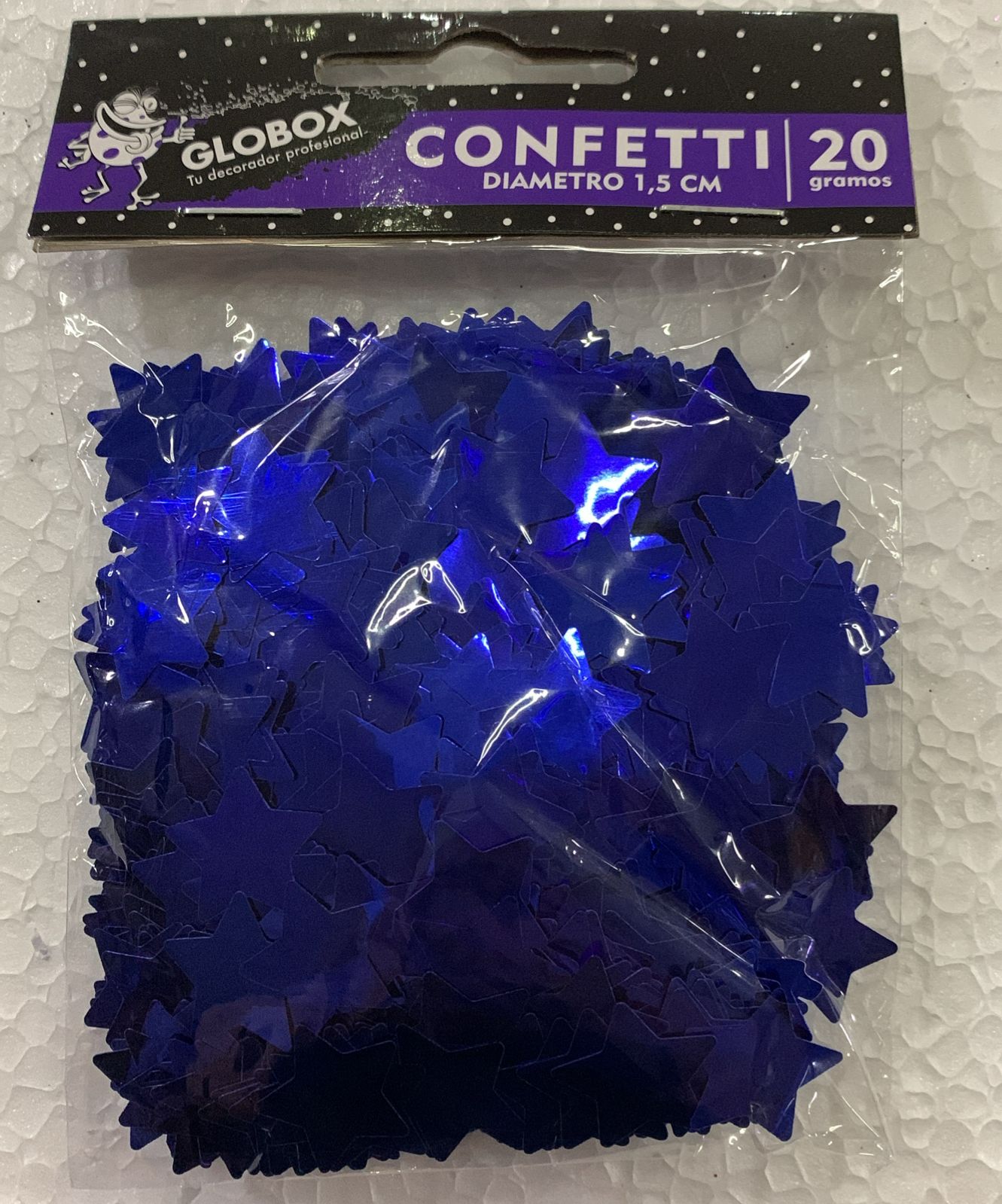 CONFETTI ESTRELLAS METALIZADAS AZULES 20 GR