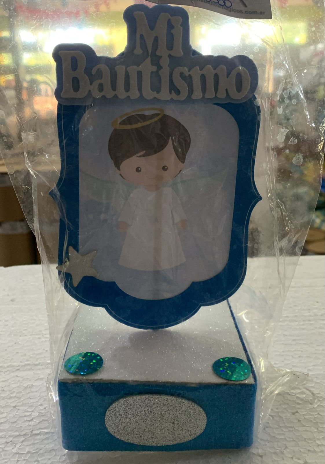 ADORNO TORTA MI BAUTISMO CELESTE