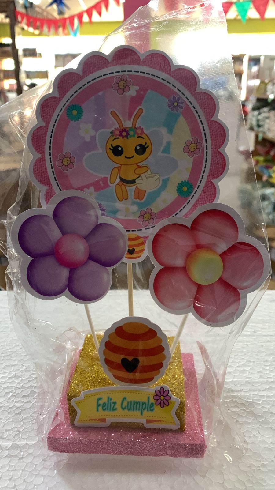 ADORNO TORTA BASE GIBREADA ABEJITAS