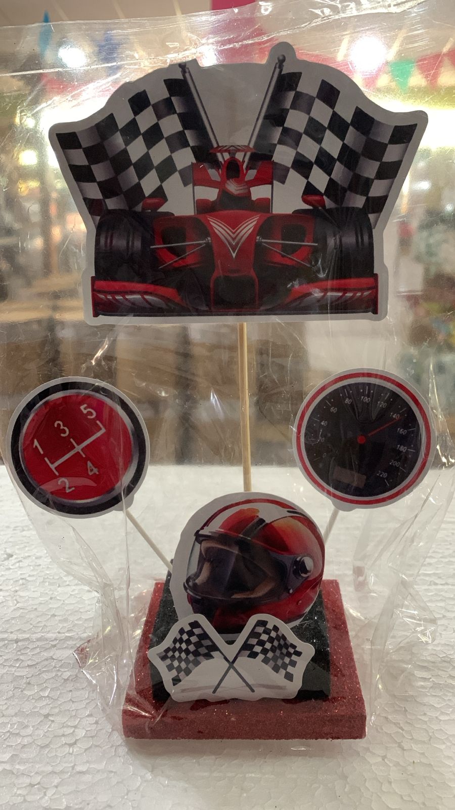 ADORNO TORTA BASE GIBREADA AUTO FÓRMULA