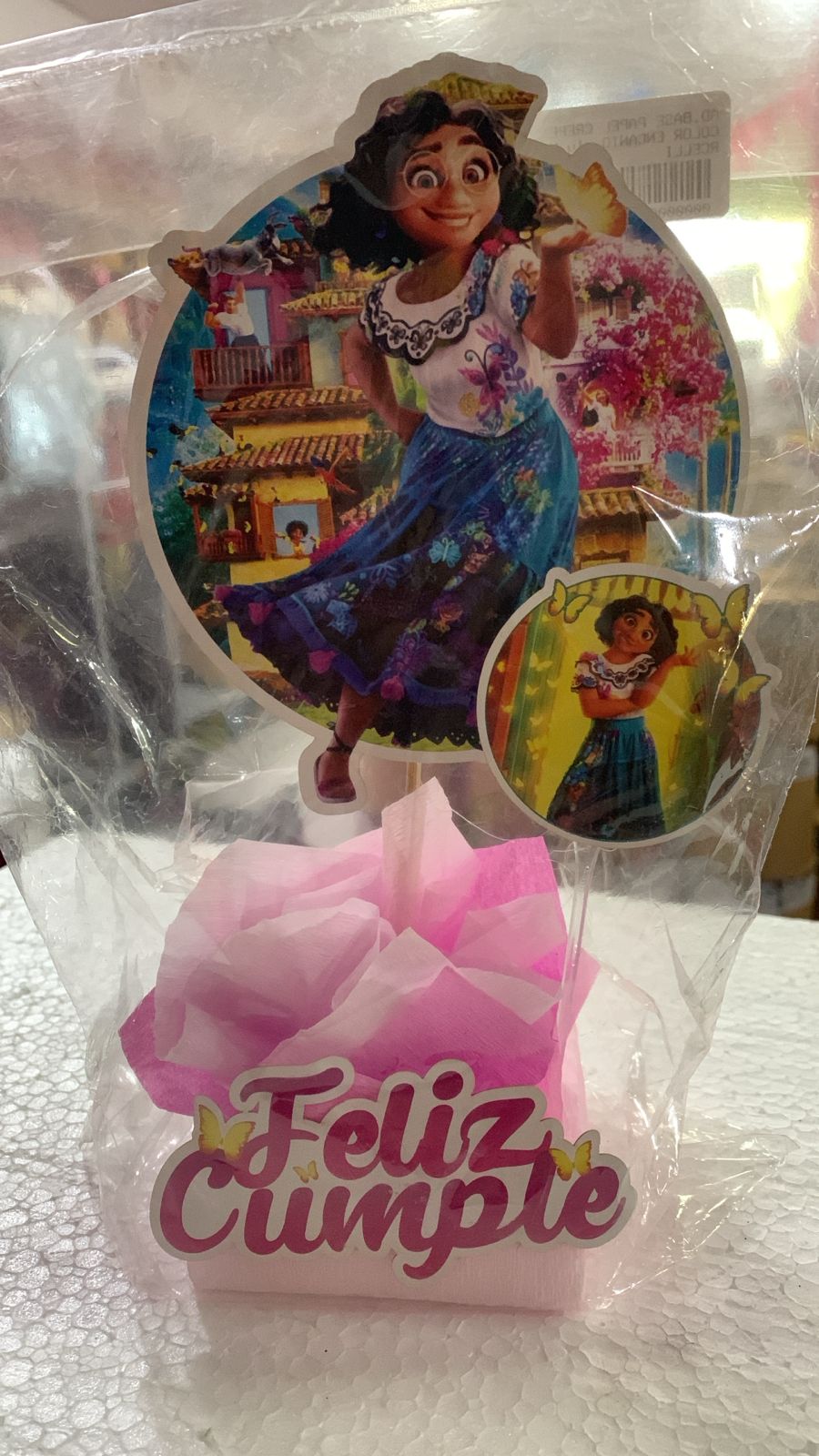 ADORNO BASE PAPEL CREPE COLOR ENCANTO