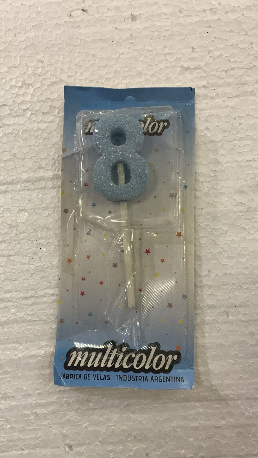 VELA COLOR CELESTE Nº8 (MARCA MULTICOLOR)