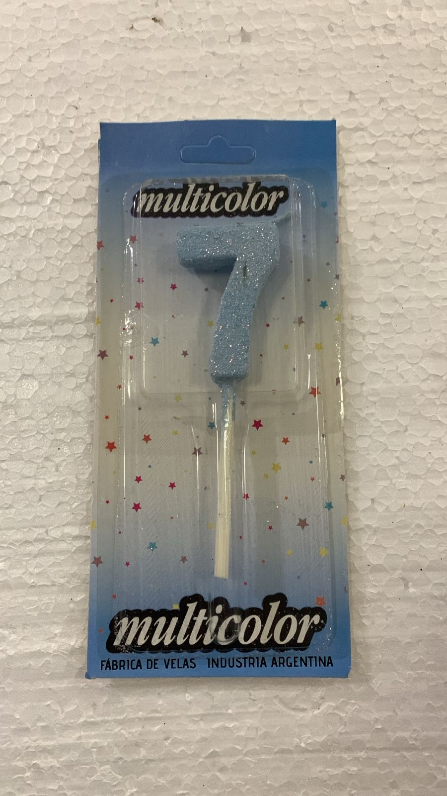 VELA COLOR CELESTE Nº7 (MARCA MULTICOLOR)