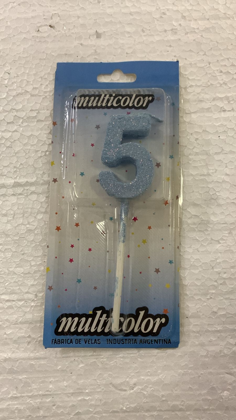 VELA COLOR CELESTE Nº5 (MARCA MULTICOLOR)