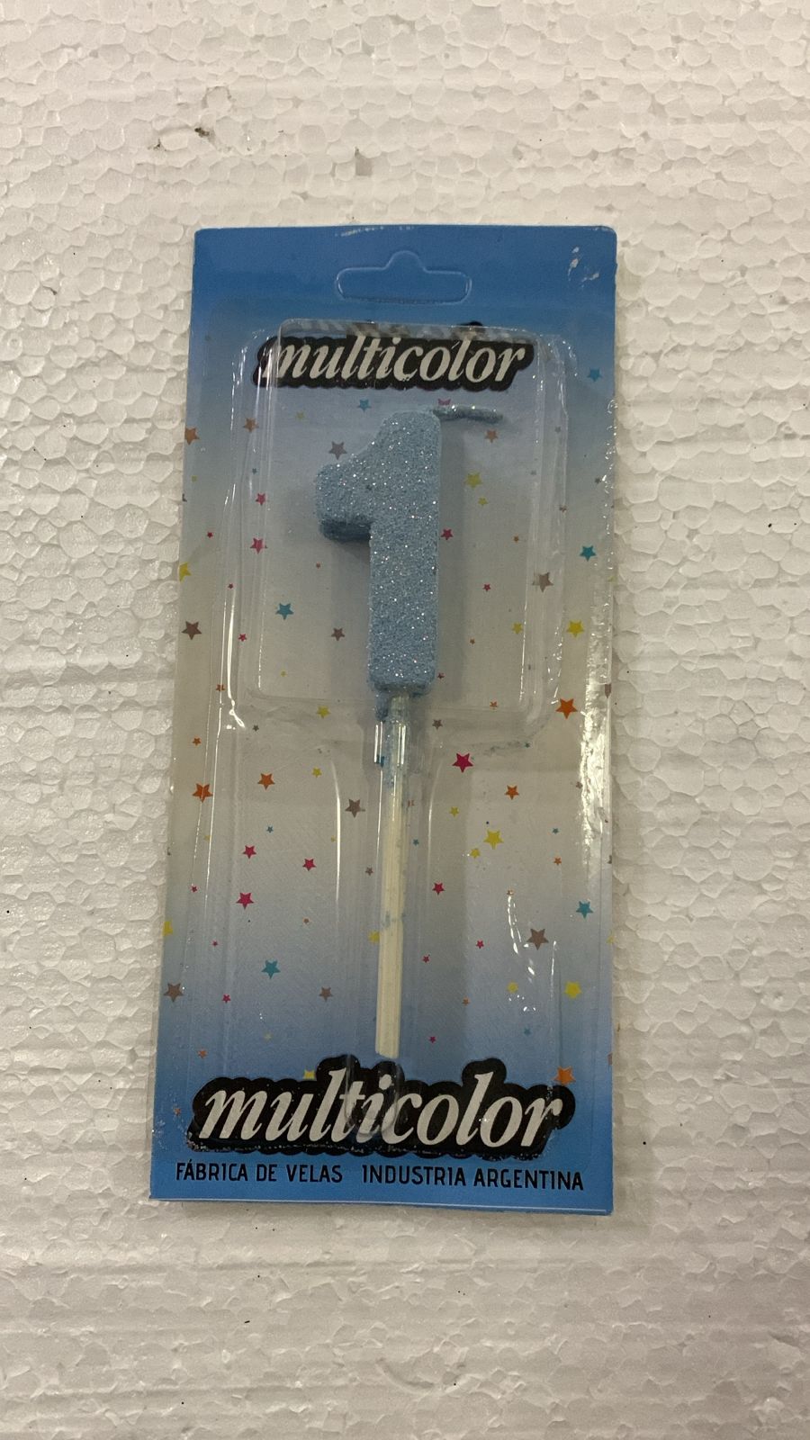 VELA COLOR CELESTE Nº1 (MARCA MULTICOLOR)