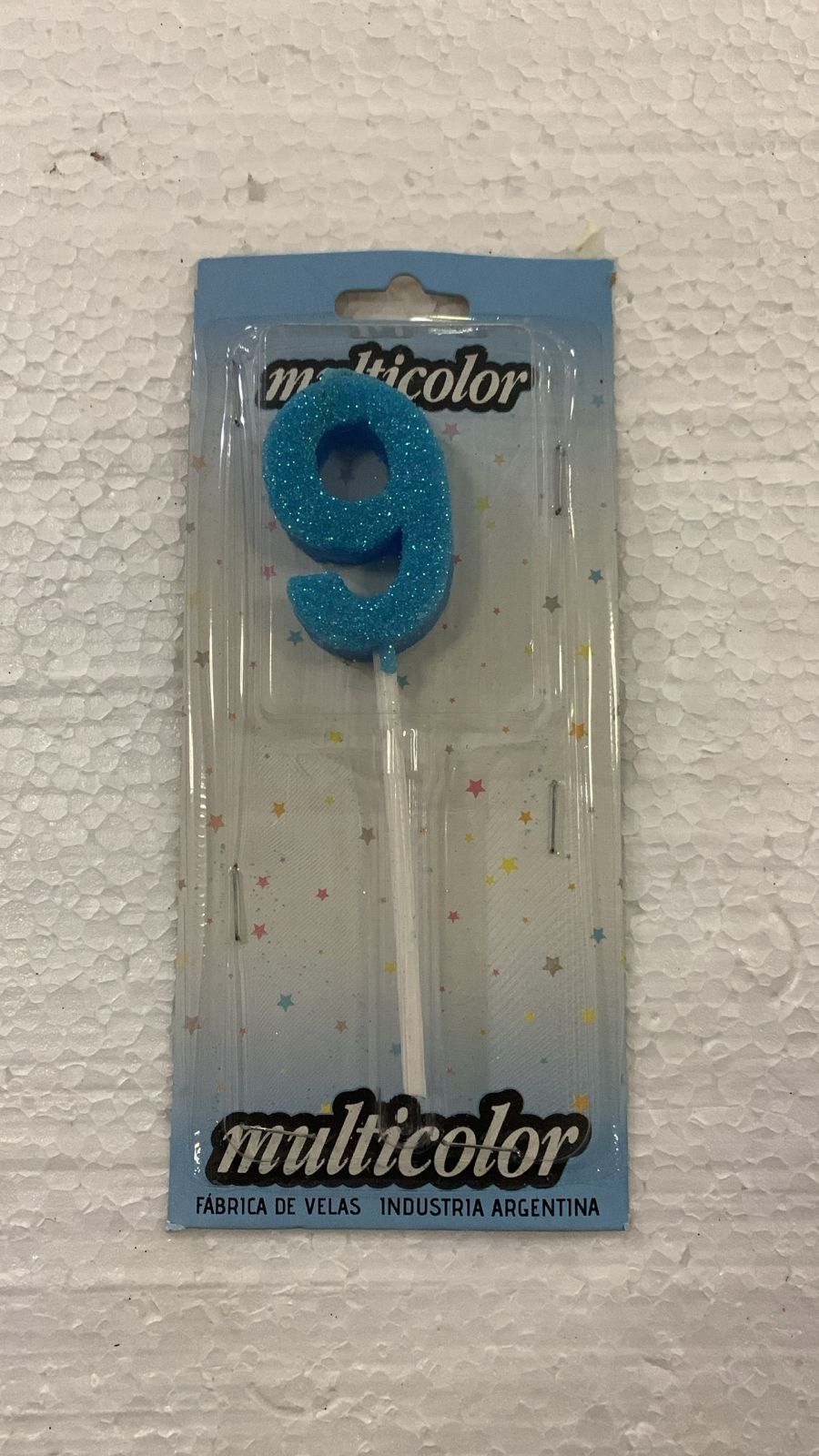 VELA COLOR CELESTE Nº9 (MARCA MULTICOLOR)