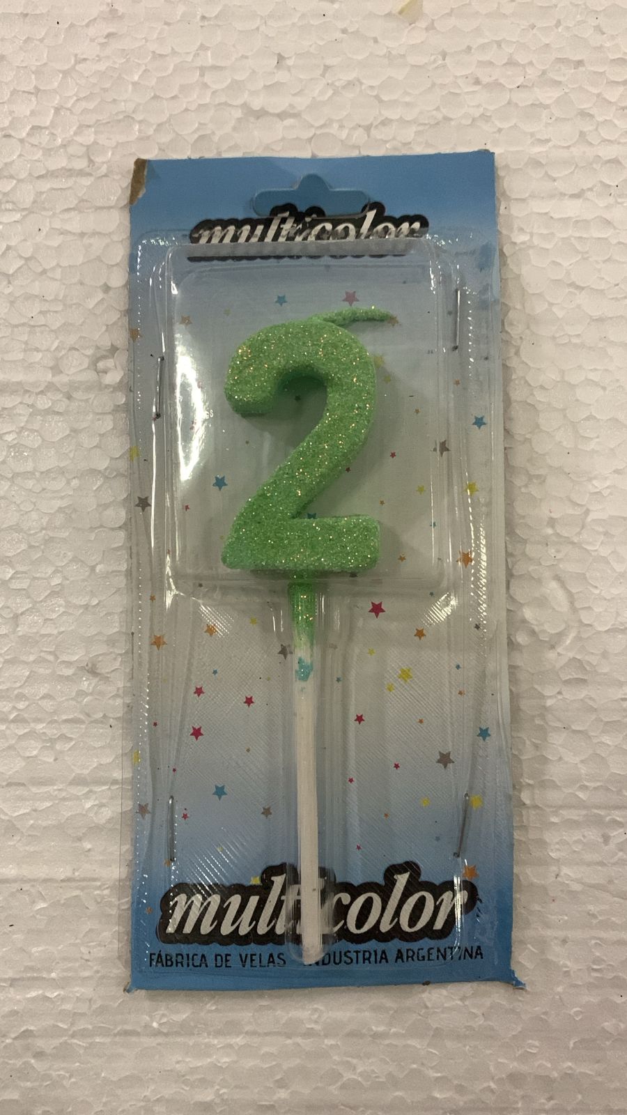 VELA COLOR VERDE Nº2 (MARCA MULTICOLOR)