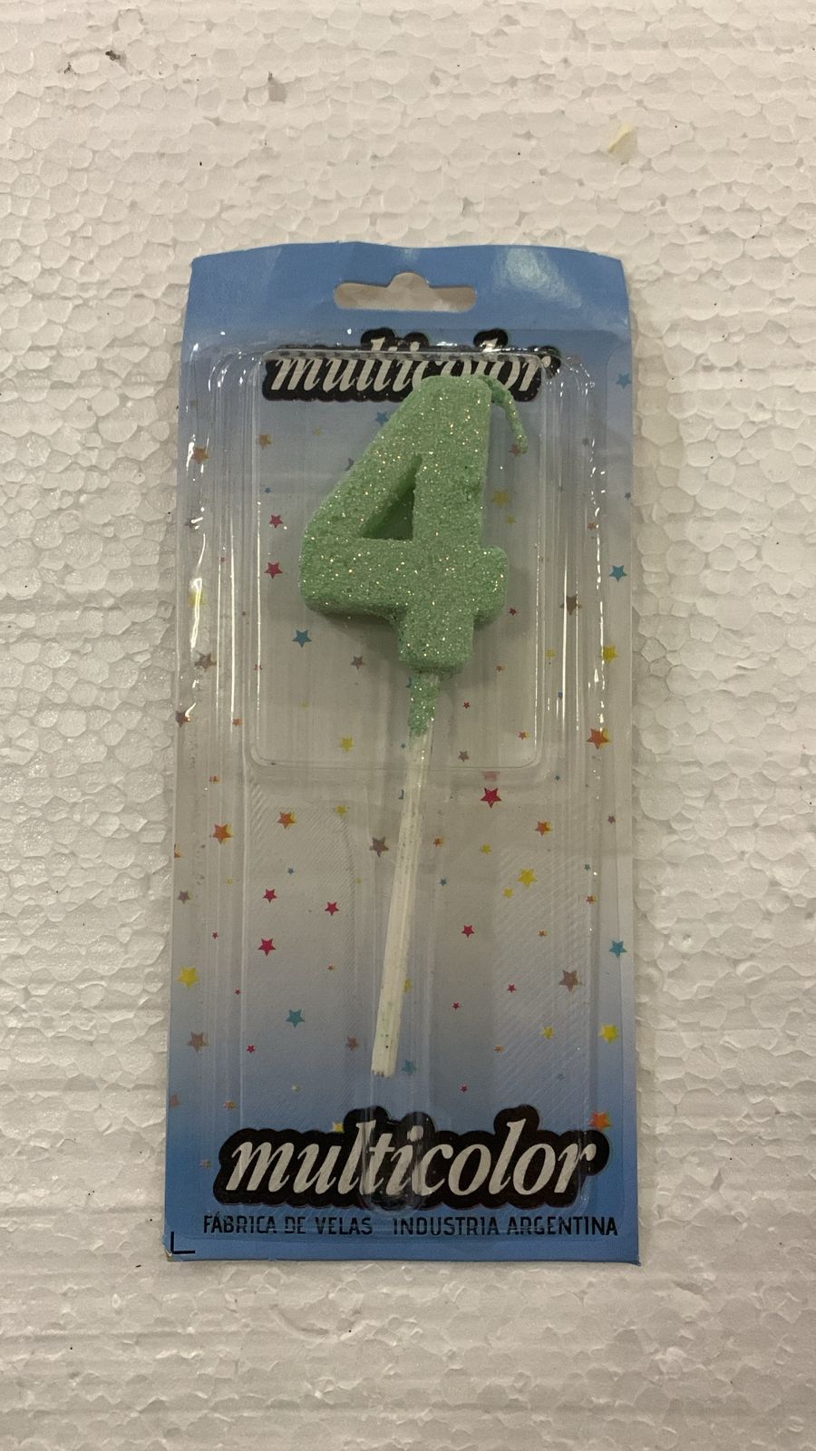 VELA COLOR VERDE Nº4 (MARCA MULTICOLOR)