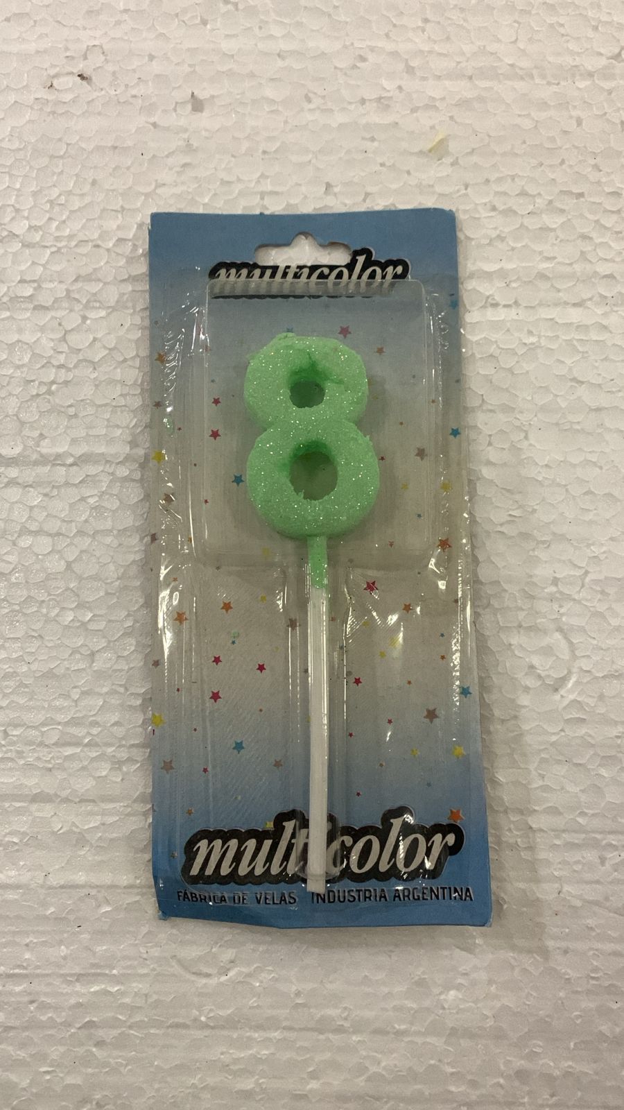 VELA COLOR VERDE Nº8 (MARCA MULTICOLOR)